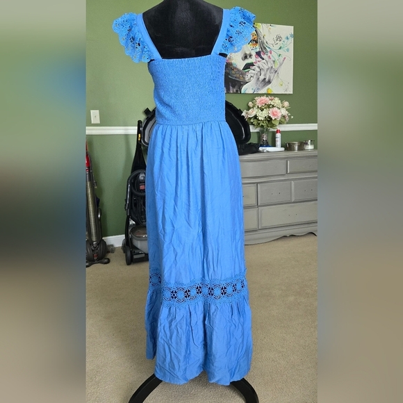 Square Neck Smocked High Waist Maxi Dress #1003 NWOT - Picture 2 of 9